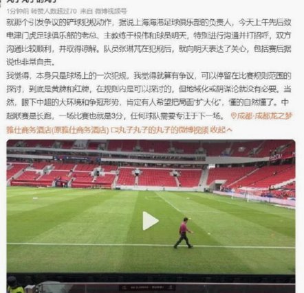 张琳芃失误成导，海牛胜海港一球